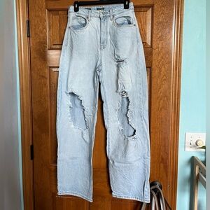 Light wash ripped jeans